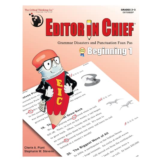 The Critical Thinking Co™ Editor In Chief® Grammar Disasters & Punctuation Faux Pas
